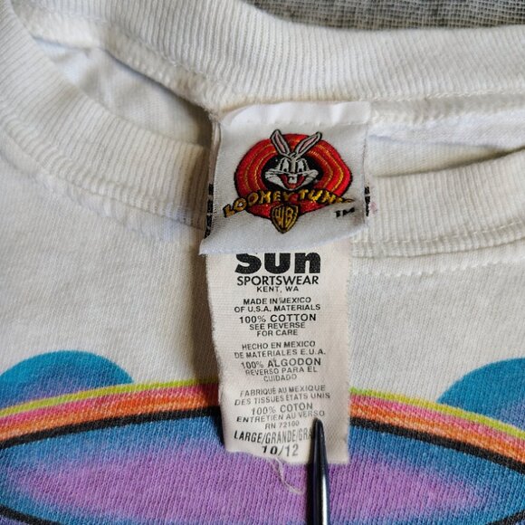 Vintage 90s Warner Bros Looney Tunes Tweety Bird T-Shirt Size Large Kids - Picture 9 of 15